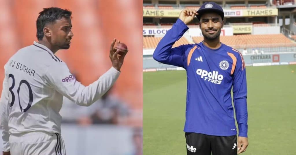 Manav Suthar Takes Wicket on 4th Ball of Test Career Dream Debut