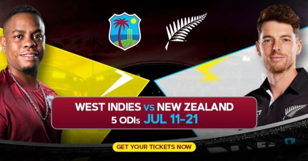 New Zealand Tour of West Indies 2026 Tickets Prices, & Booking Guide